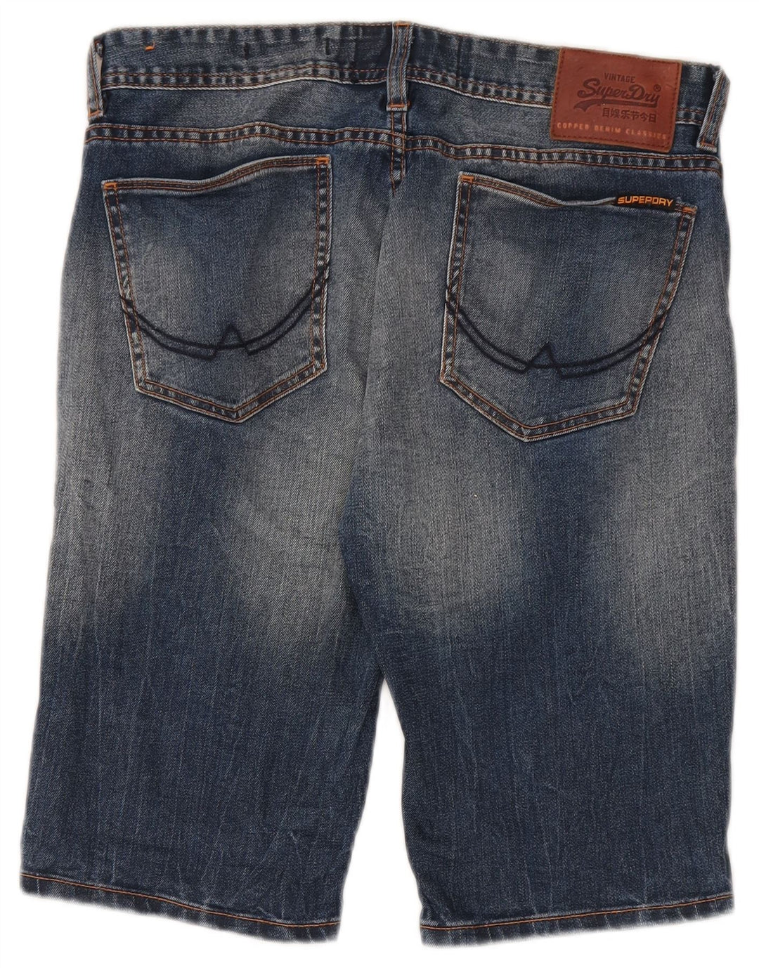Superdry Mens Denim Shorts W30 Medium Blue Cotton