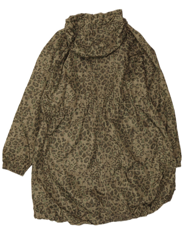 Marks & Spencer Womens Oversized Parka Jacket UK 18 XL Khaki Animal Print