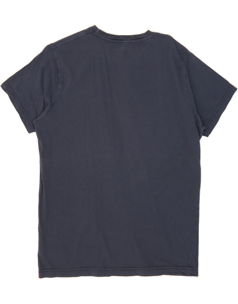 JACK & JONES Mens Graphic T-Shirt Top Large Navy Blue Cotton Vintage Jack & Jones and Second-Hand Jack & Jones from Messina Hembry 