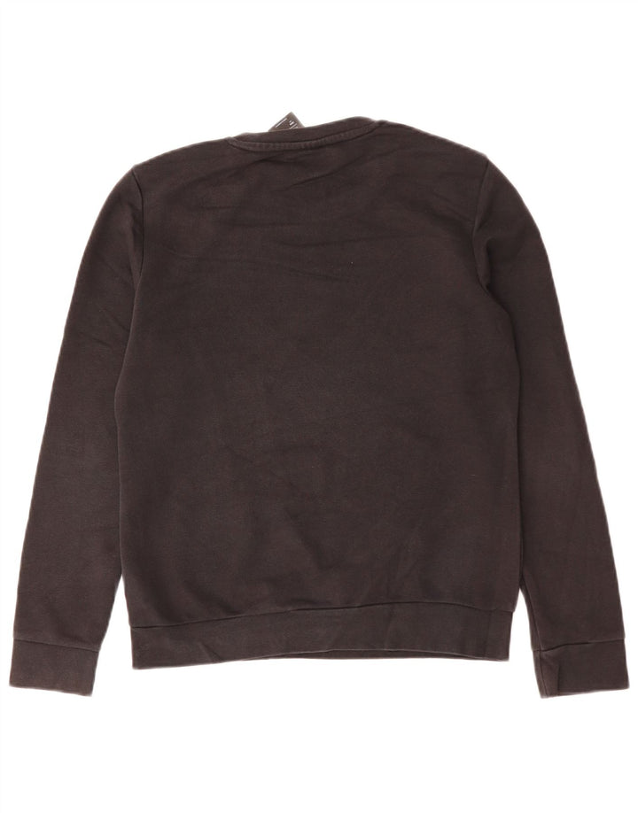 ADIDAS Womens Graphic Sweatshirt Jumper UK 8/10 Small Black Cotton