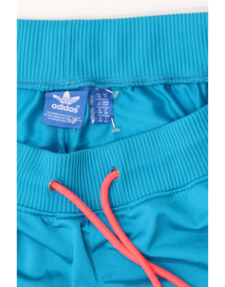 Adidas Womens Sport Shorts UK 10 Small Blue Polyester