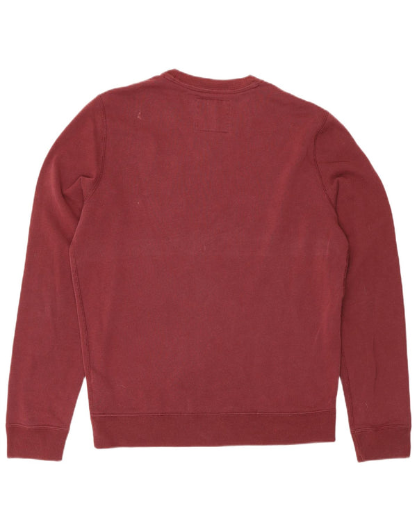 Abercrombie & Fitch Mens Graphic Sweatshirt Jumper Small Burgundy