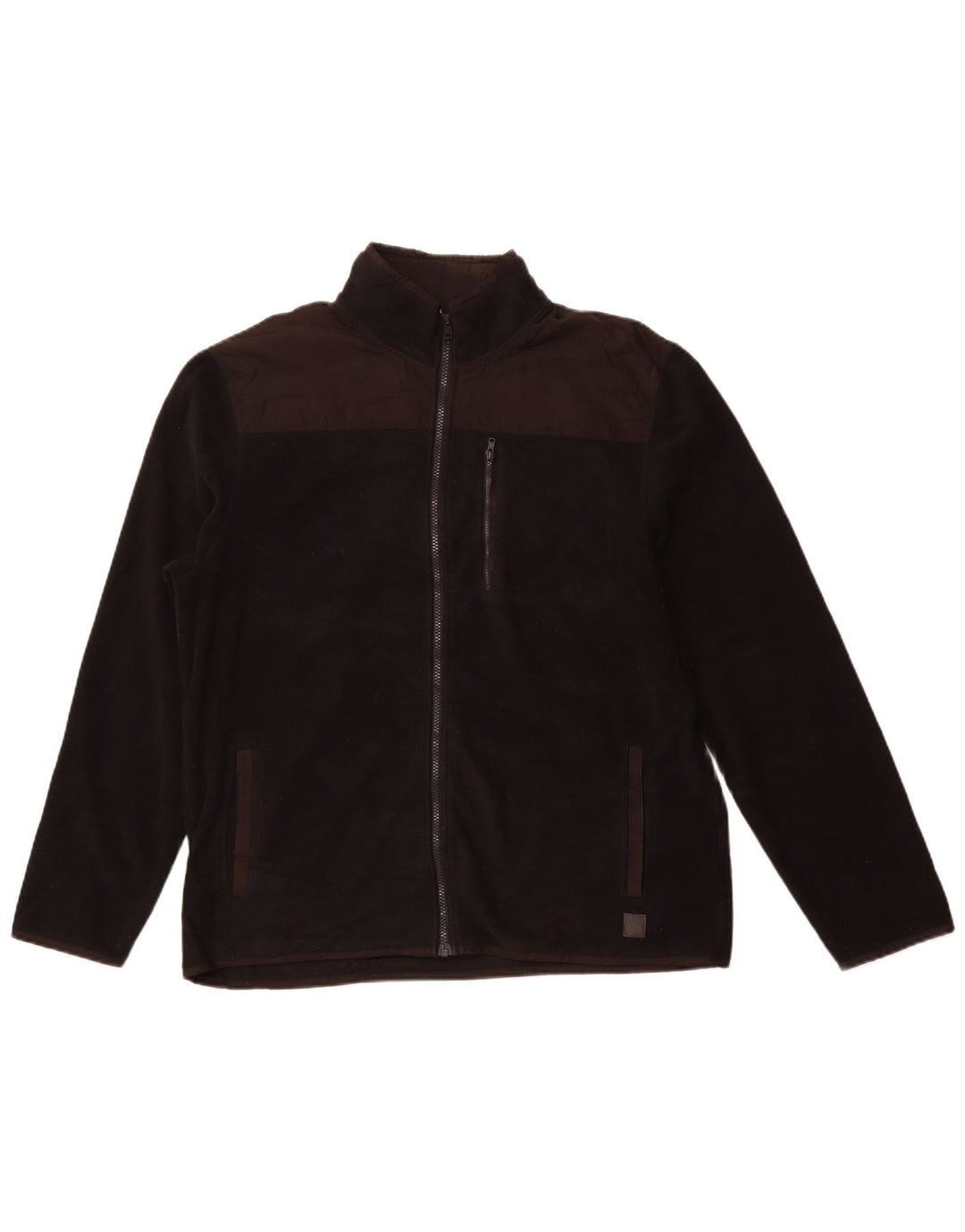 Calvin Klein Mens Fleece Jacket UK 42 XL Black Polyester