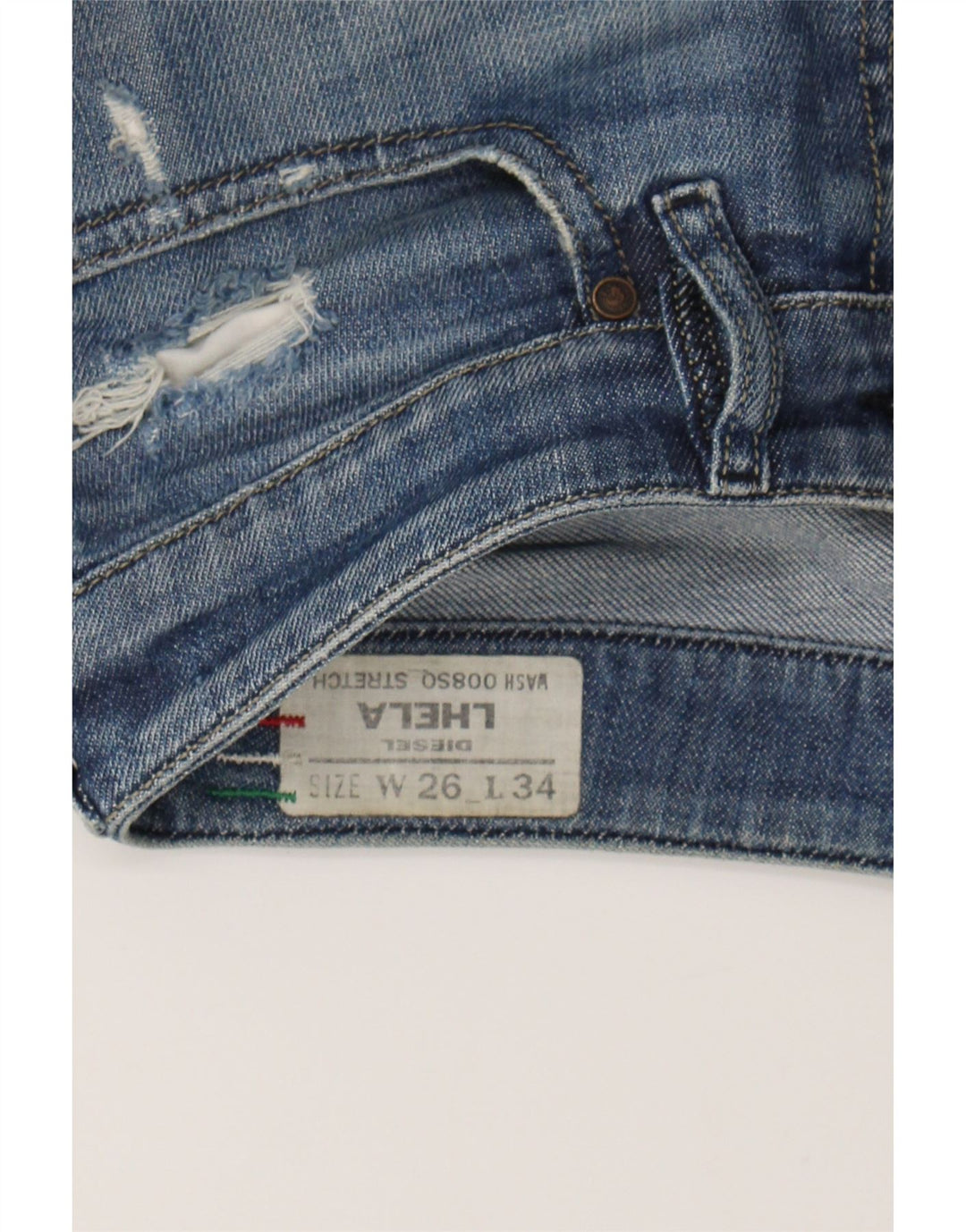 DIESEL Womens Lhela Slim Jeans W26 L25  Blue Cotton Vintage Diesel and Second-Hand Diesel from Messina Hembry 