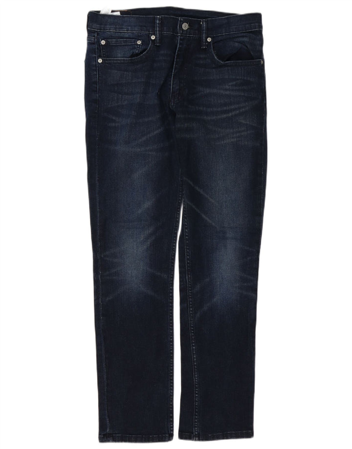 Levi's Mens 511 Tapered Slim Jeans W34 L32 Navy Blue Cotton