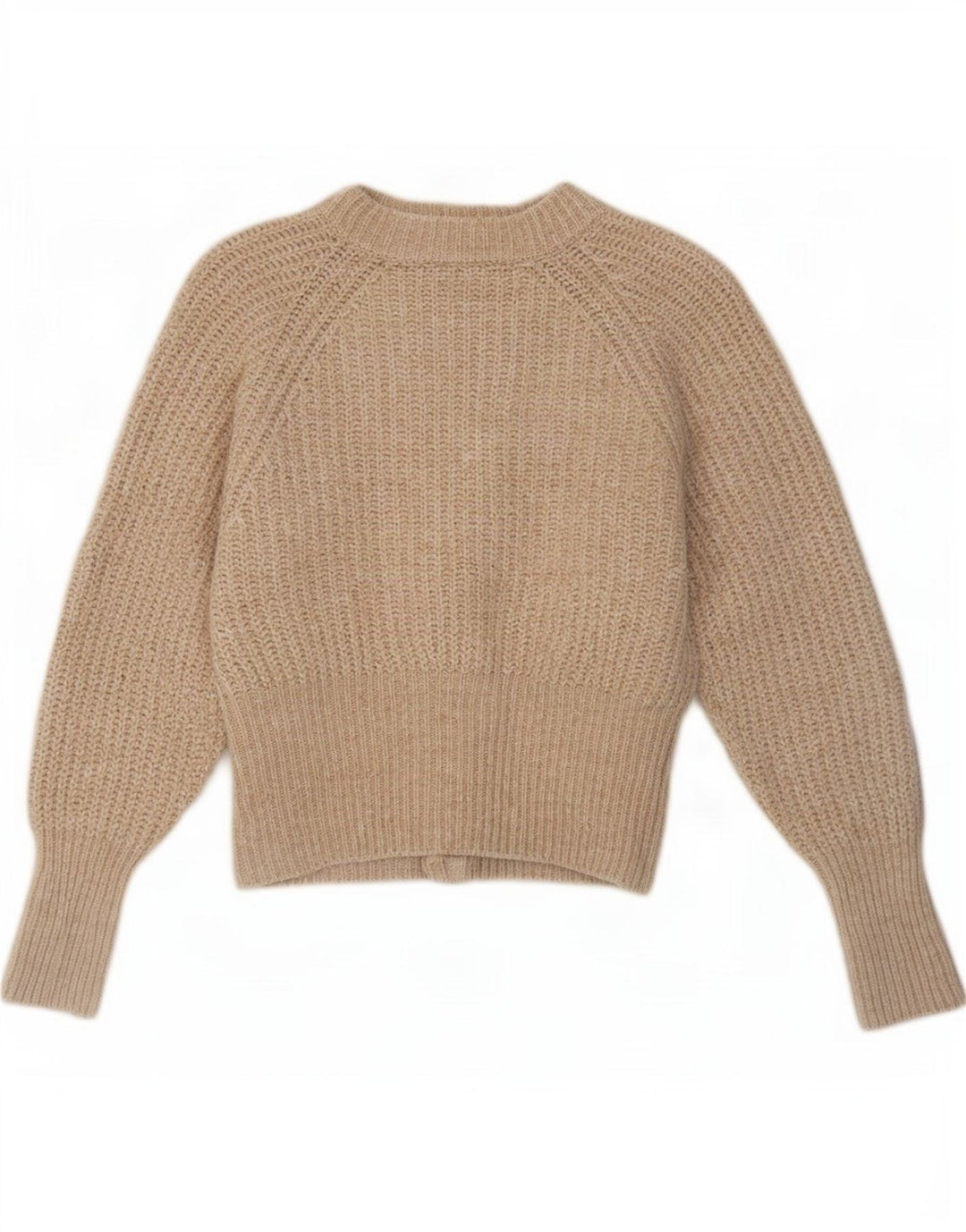 Zara Womens Cardigan Sweater UK 12 Medium Beige Polyester