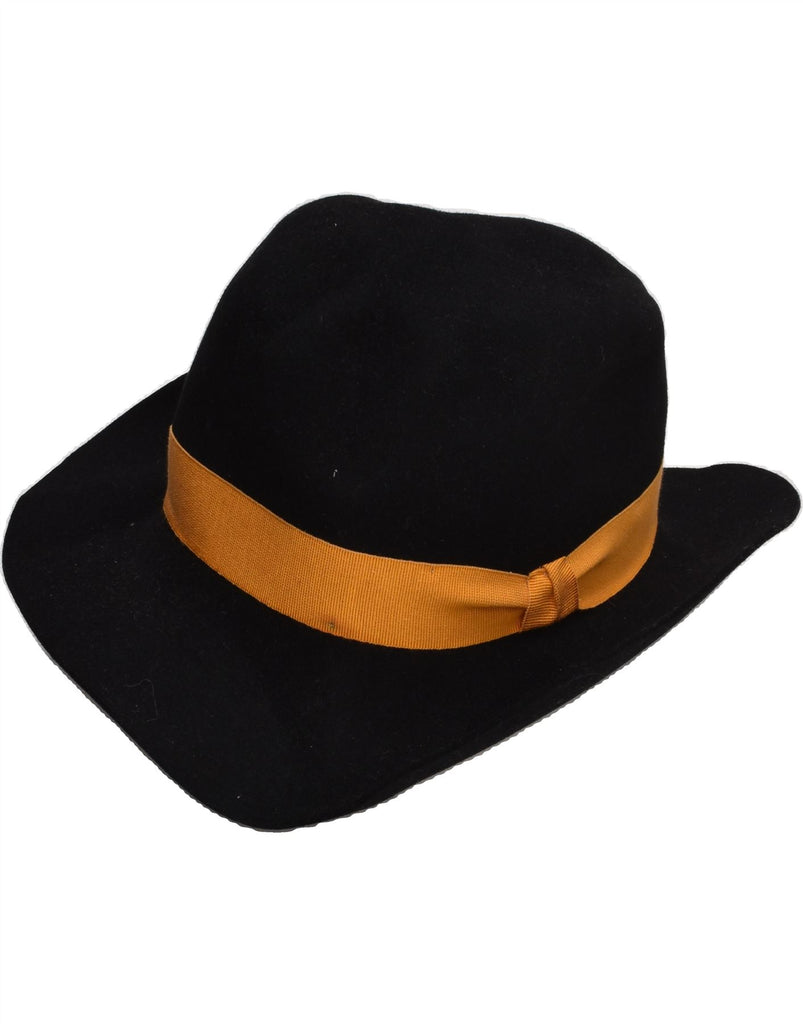 VINTAGE Mens Homburg Hat One Size Black | Vintage Vintage | Thrift | Second-Hand Vintage | Used Clothing | Messina Hembry 