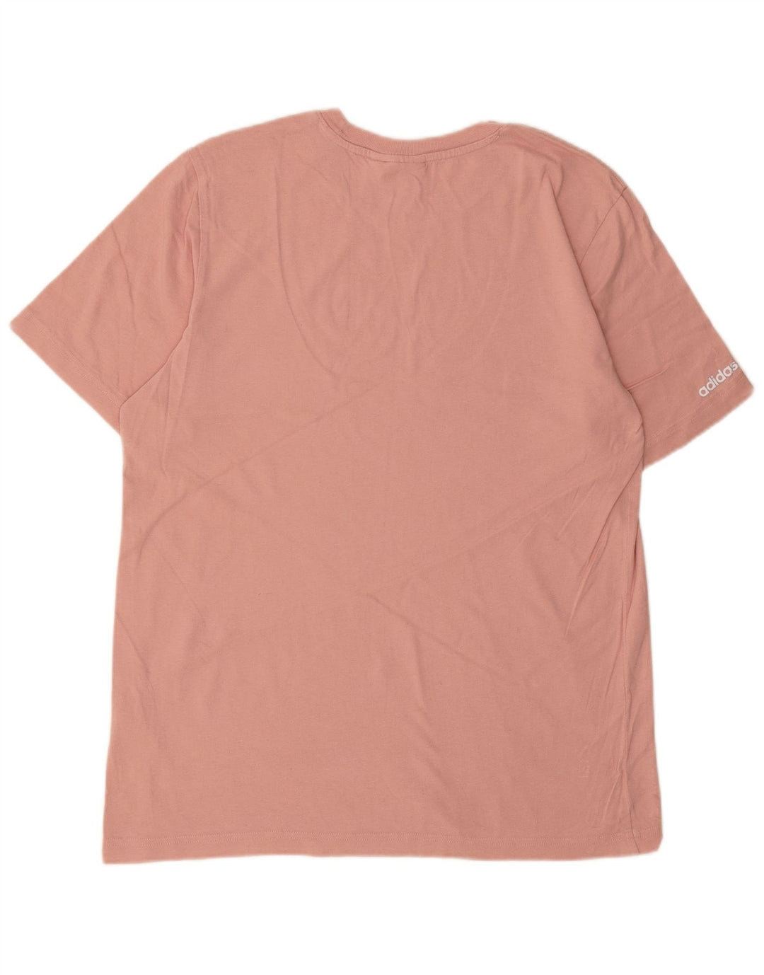 ADIDAS Mens Graphic T-Shirt Top Medium Pink Cotton