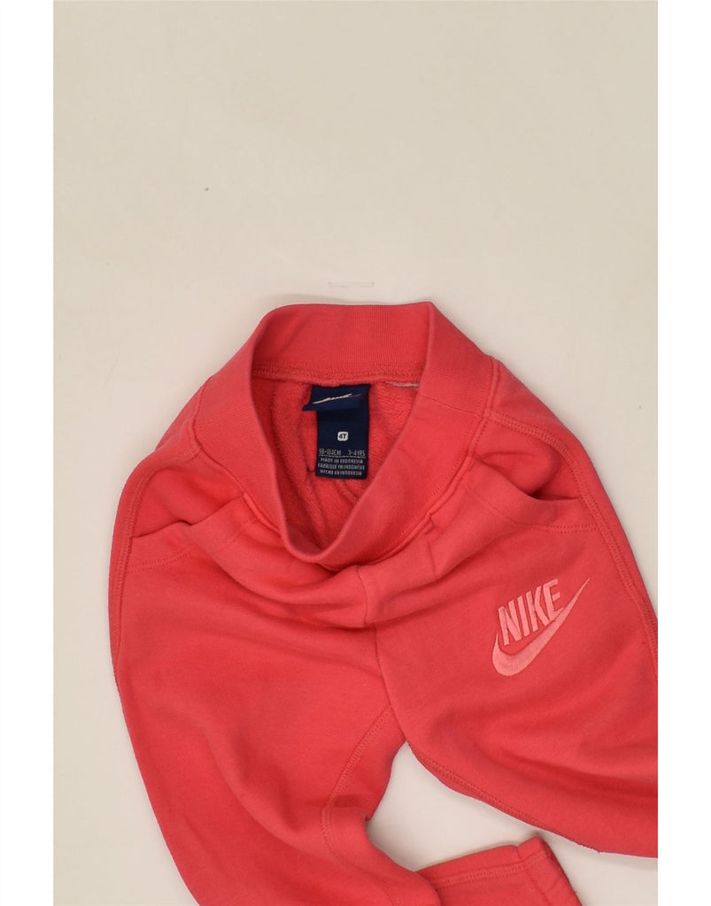 NIKE Girls Tracksuit Trousers 3-4 Years Red Polyester | Vintage Nike | Thrift | Second-Hand Nike | Used Clothing | Messina Hembry 