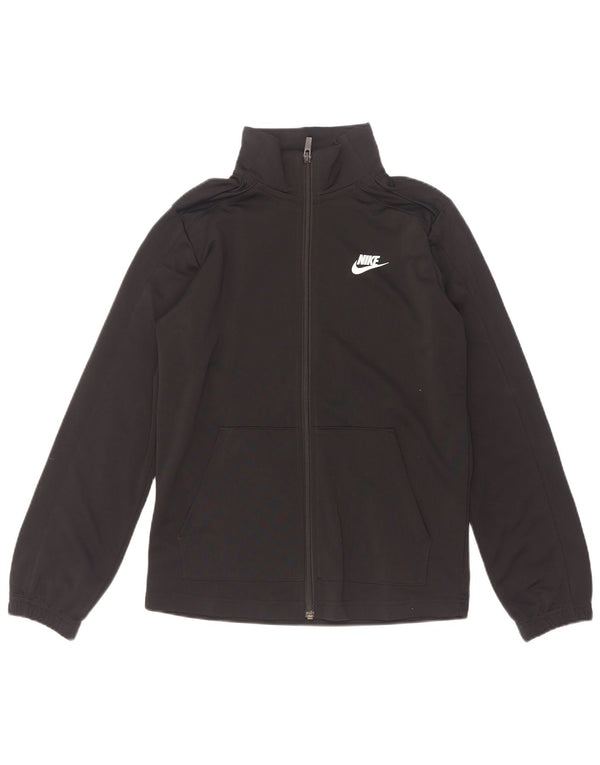 Nike Boys Standard Graphic Tracksuit Top Jacket 12-13 Years Large Black