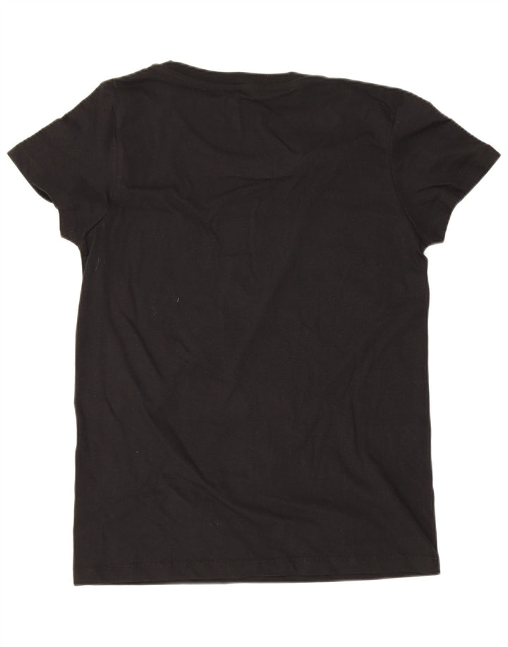 Guess Womens Graphic T-Shirt Top UK 10 Small Black