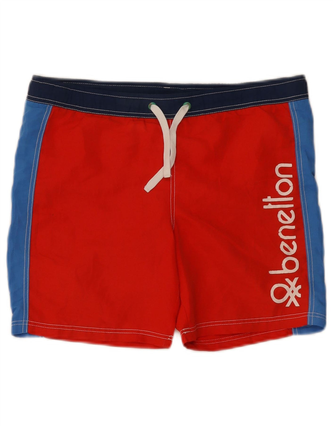 Benetton Boys Graphic Cami Top 10-11 Years XL Red Colourblock Polyester