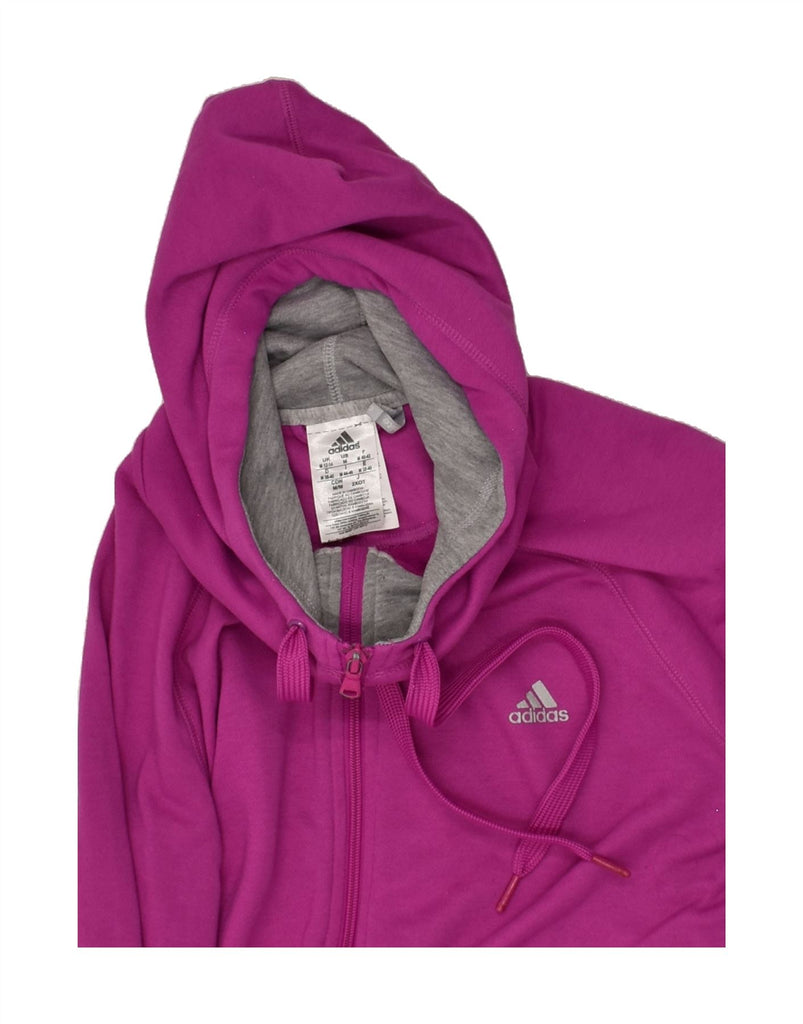 ADIDAS Womens Climalite Zip Hoodie Sweater UK 12/14 Medium Purple | Vintage Adidas | Thrift | Second-Hand Adidas | Used Clothing | Messina Hembry 