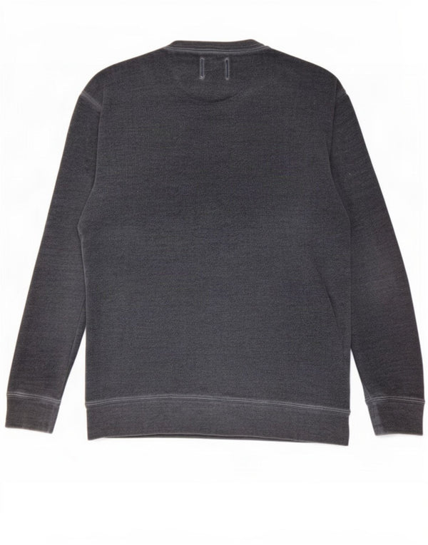 Replay Mens Graphic Sweatshirt Jumper Large Grey Cotton
