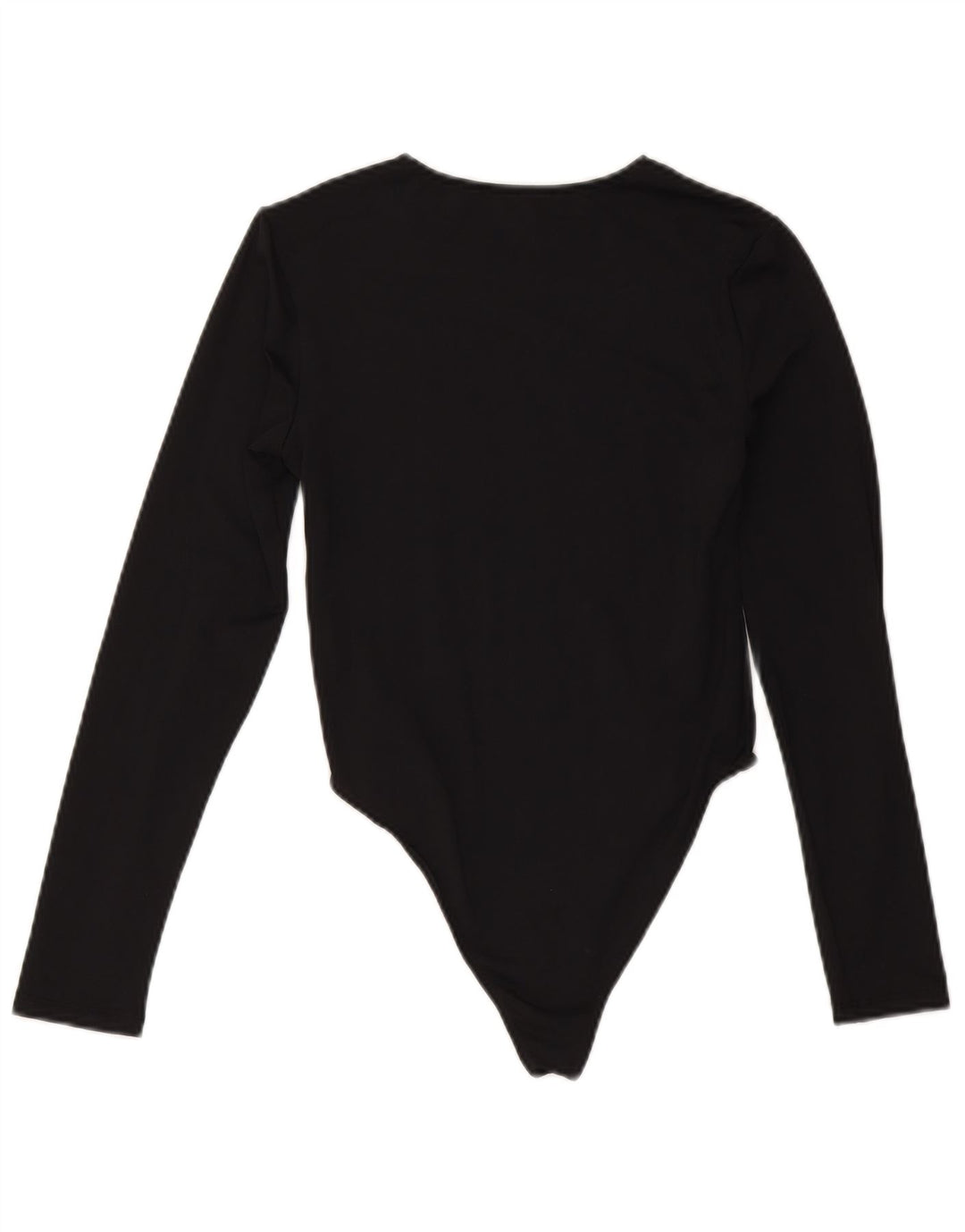 Zara Womens Long Sleeve Bodysuit UK 12 Medium Black Polyamide