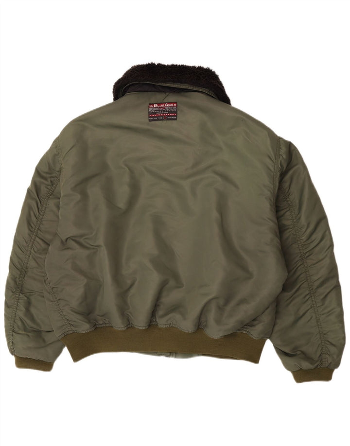 Carrera Mens Bomber Jacket UK 40 Large Khaki Colourblock Polyamide