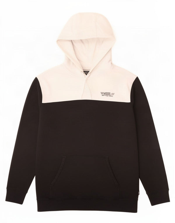 Vans Mens Graphic Hoodie Jumper Large Black Colourblock Cotton