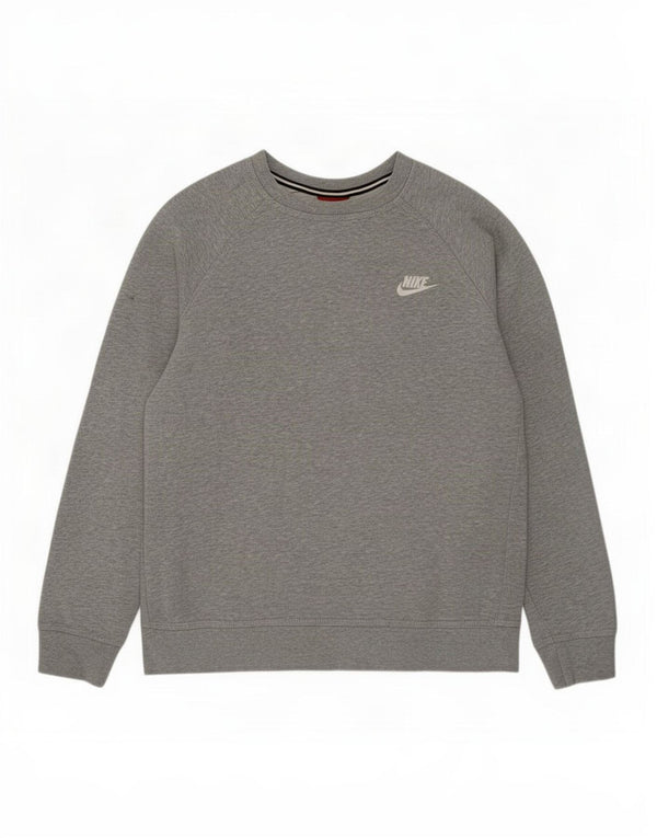 Nike Boys Sweatshirt Jumper 13-14 Years XL Grey Flecked Cotton