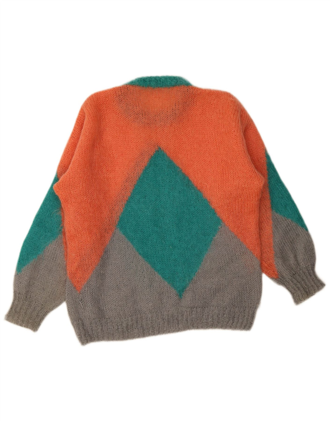 Vintage Womens Crew Neck Jumper Sweater XL Multicoloured Geometric
