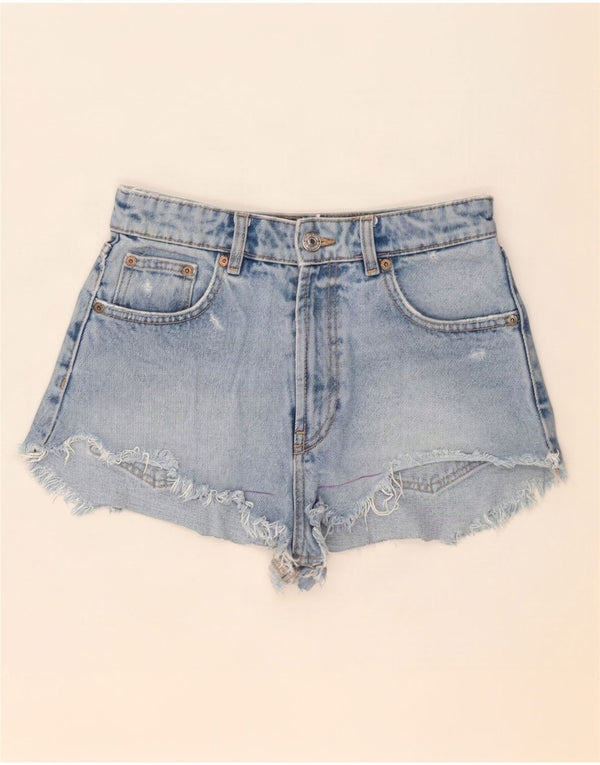 Vintage Womens Distressed Denim Shorts Small W26 Blue