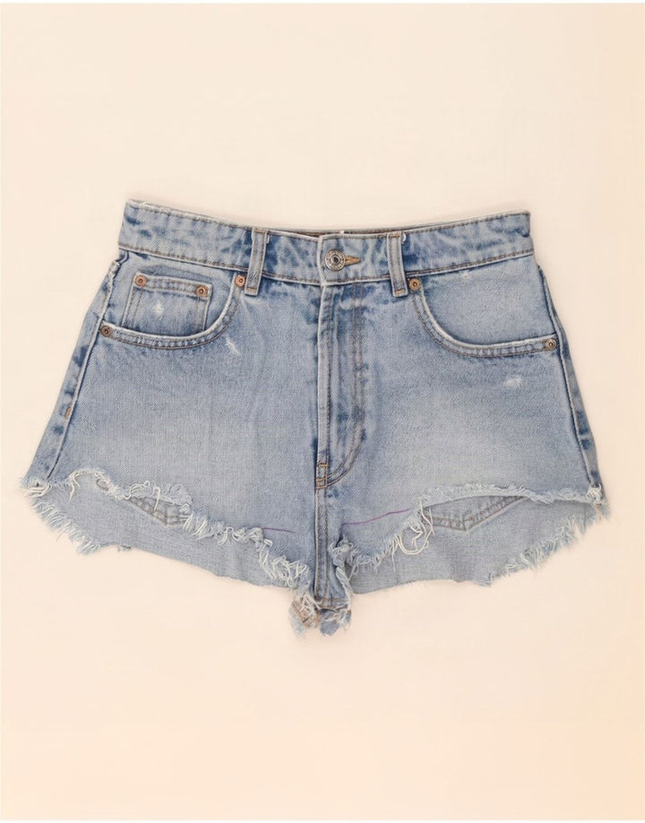 Vintage Womens Distressed Denim Shorts Small W26 Blue