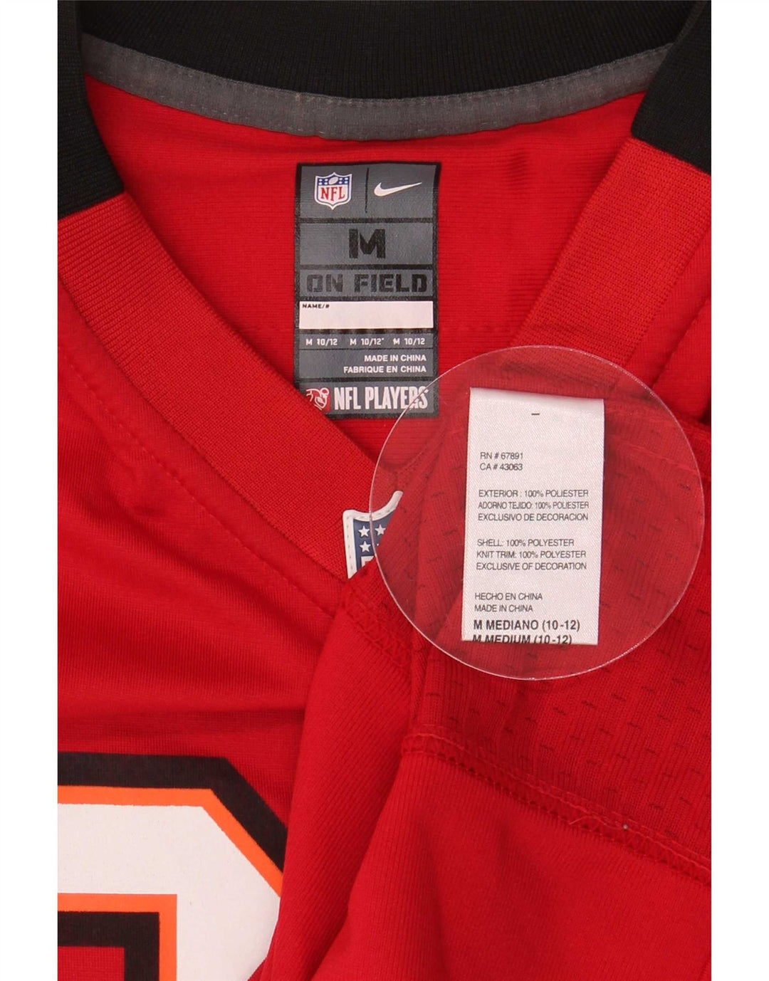 Nike Boys Jackson Graphic T-Shirt Top 10-11 Years Medium Red Colourblock