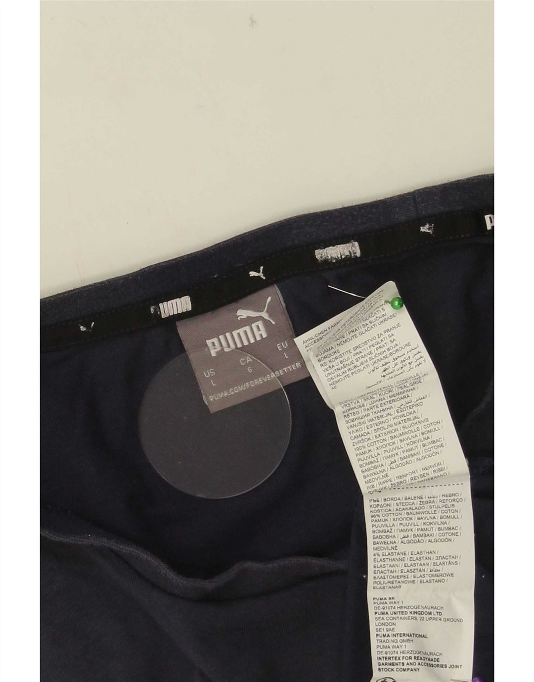 Puma Mens T-Shirt Top Large Navy Blue Cotton