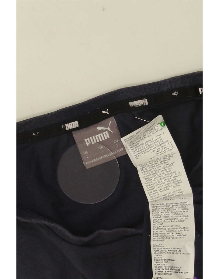 Puma Mens T-Shirt Top Large Navy Blue Cotton
