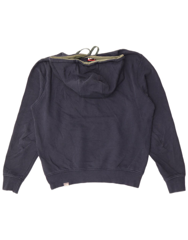 The North Face Mens Graphic Hoodie Jumper Small Navy Blue Cotton