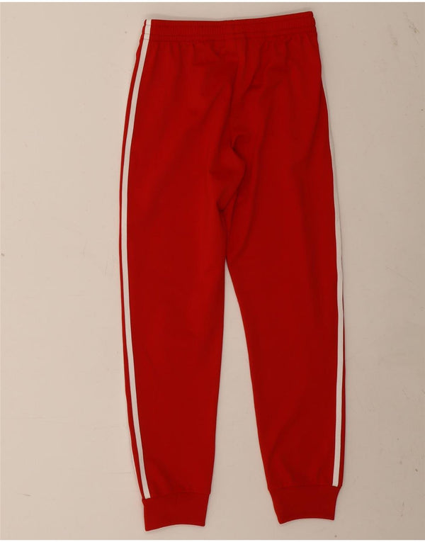 Adidas Boys Tracksuit Trousers Joggers 11-12 Years  Red Polyester