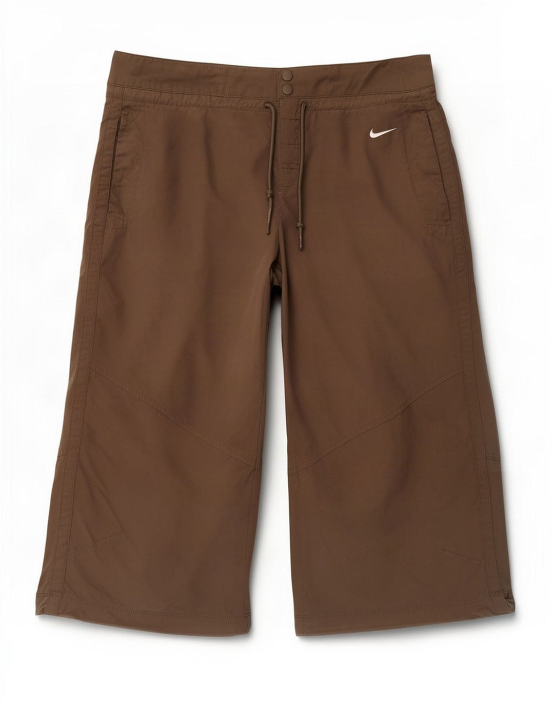 Nike Womens Capri Trousers UK 8/10 Small W30 L20 Brown Polyester