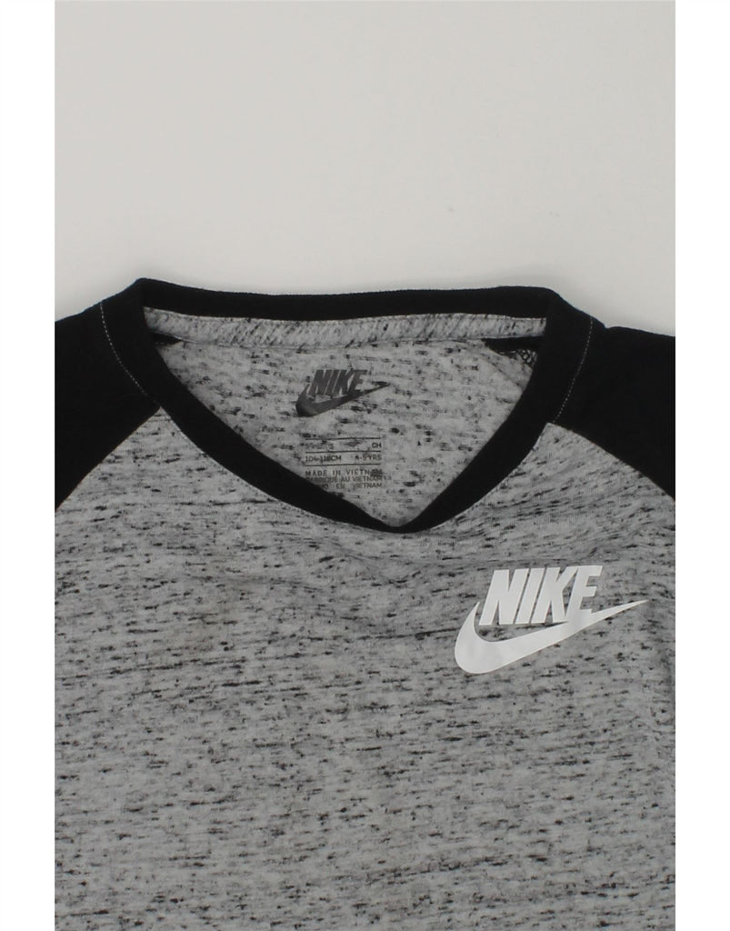 NIKE Boys T-Shirt Top 4-5 Years Grey Flecked | Vintage Nike | Thrift | Second-Hand Nike | Used Clothing | Messina Hembry 