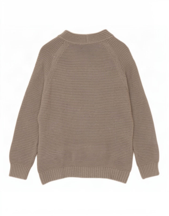 Hobbs Womens Open Cardigan Sweater UK 14 Medium Grey Cotton