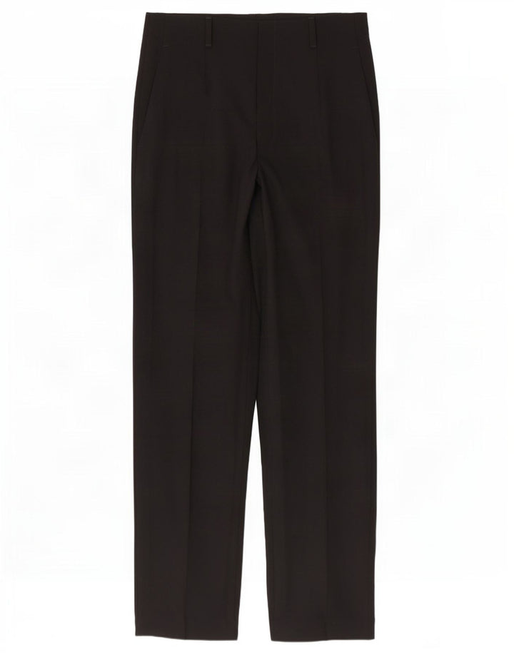 Zara Womens Straight Suit Trousers EU 42 Large W32 L34 Black Polyester