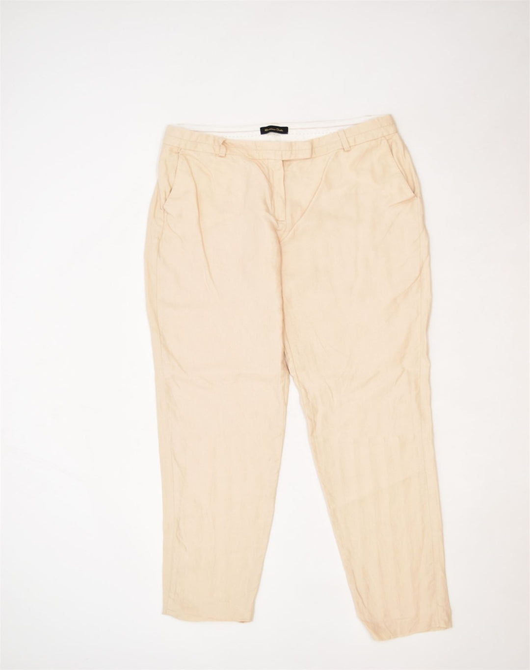 MASSIMO DUTTI Womens Tapered Chino Trousers EU 40 Medium W32 L31 Beige | Vintage | Thrift | Second-Hand | Used Clothing | Messina Hembry 