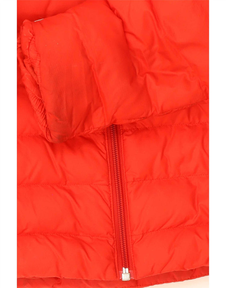 Adidas Womens Hooded Padded Jacket UK 10 Small Red Polyester