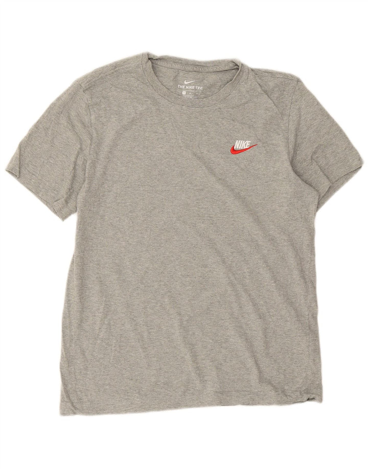 Nike Mens T-Shirt Top Medium Grey Flecked Cotton