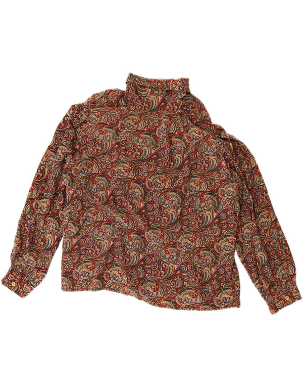 Andrea Mare Womens Oversized Shirt Blouse UK 16 Large Multicoloured Paisley