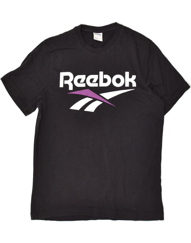 REEBOK Mens Graphic T-Shirt Top Medium Black Cotton | Vintage Reebok | Thrift | Second-Hand Reebok | Used Clothing | Messina Hembry 