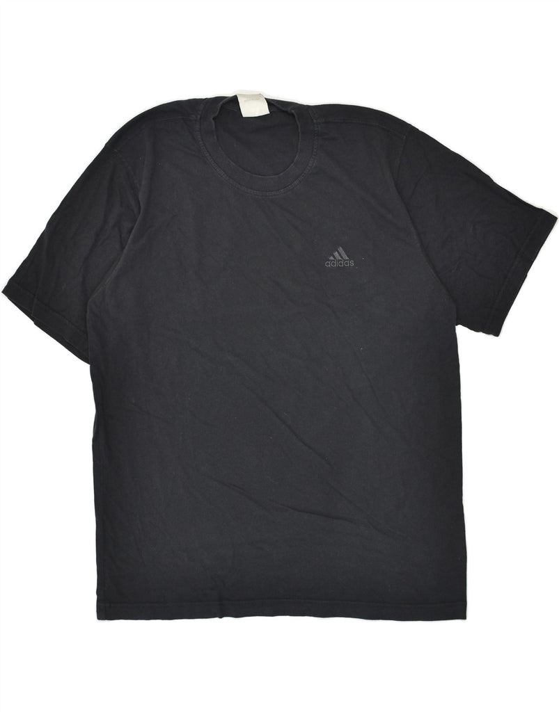 ADIDAS Mens T-Shirt Top UK 40/42 Medium Black Cotton | Vintage Adidas | Thrift | Second-Hand Adidas | Used Clothing | Messina Hembry 