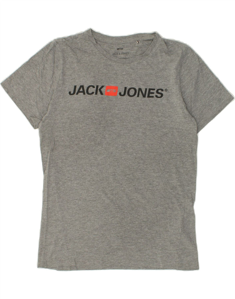 JACK & JONES Mens Graphic T-Shirt Top Small Grey Cotton | Vintage Jack & Jones | Thrift | Second-Hand Jack & Jones | Used Clothing | Messina Hembry 