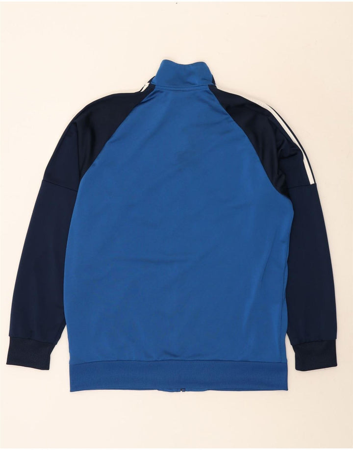 Adidas Mens Tracksuit Top Jacket UK 44/46 Large Blue Colourblock Polyester