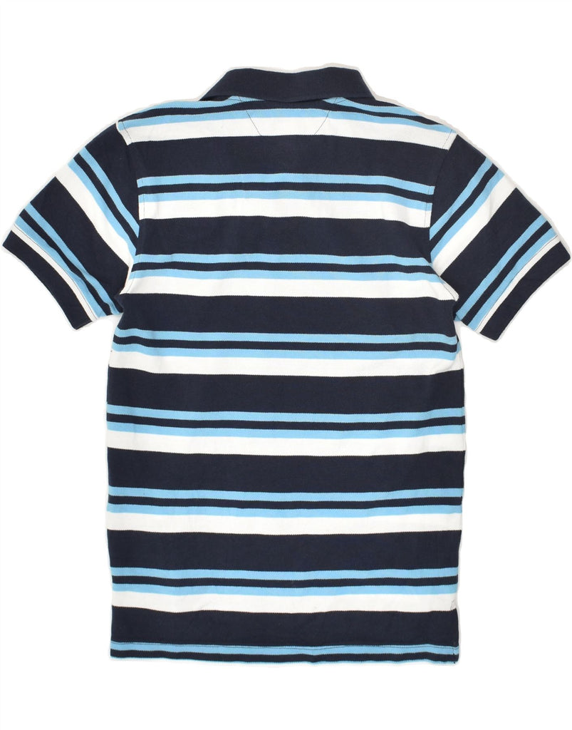 TOMMY HILFIGER Boys Polo Shirt 12-13 Years Medium  Navy Blue Striped | Vintage Tommy Hilfiger | Thrift | Second-Hand Tommy Hilfiger | Used Clothing | Messina Hembry 