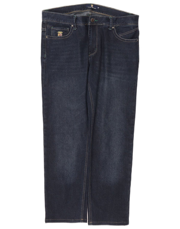 Marina Militare Mens Straight Jeans IT 54 2XL W42 L28 Navy Blue Cotton