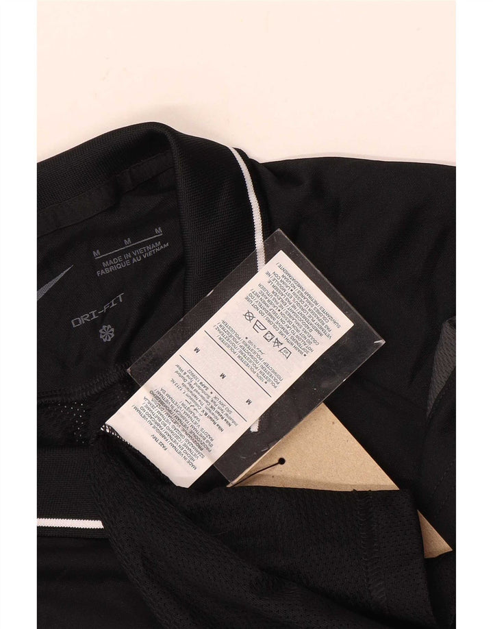 Nike Mens Dri Fit Polo Shirt Medium Black Colourblock Polyester