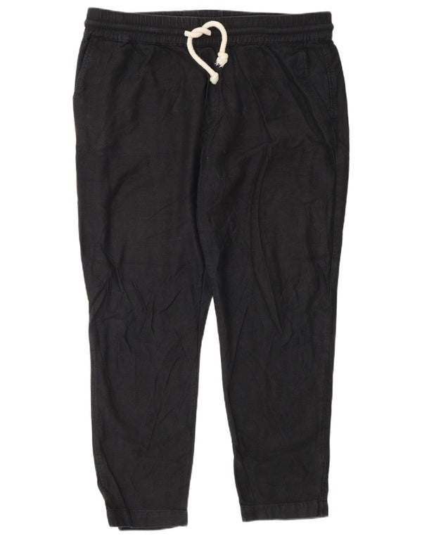 Zara Mens Tapered Chino Trousers XL W34 L28 Black