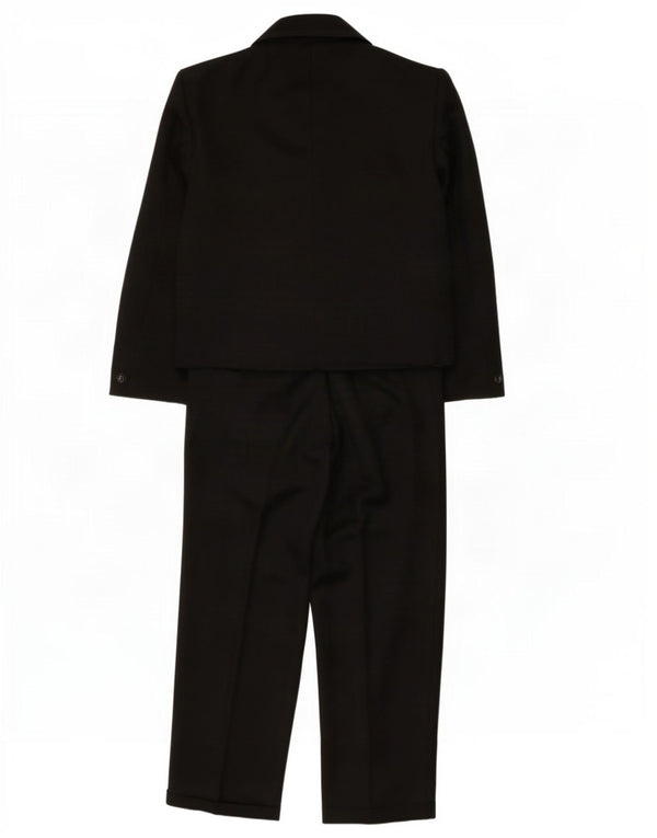 Vintage Womens Double Breasted 2 Piece Suit UK 10 Small W24 L27 Black