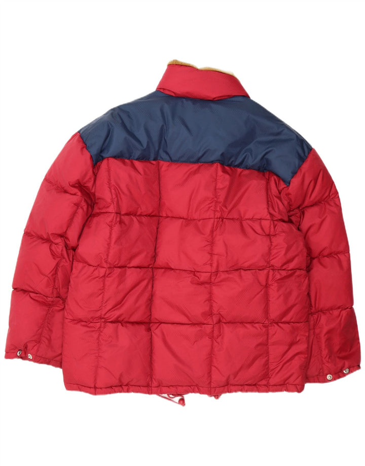Alaska Mens Padded Jacket UK 40 Large Red Colourblock Polyamide