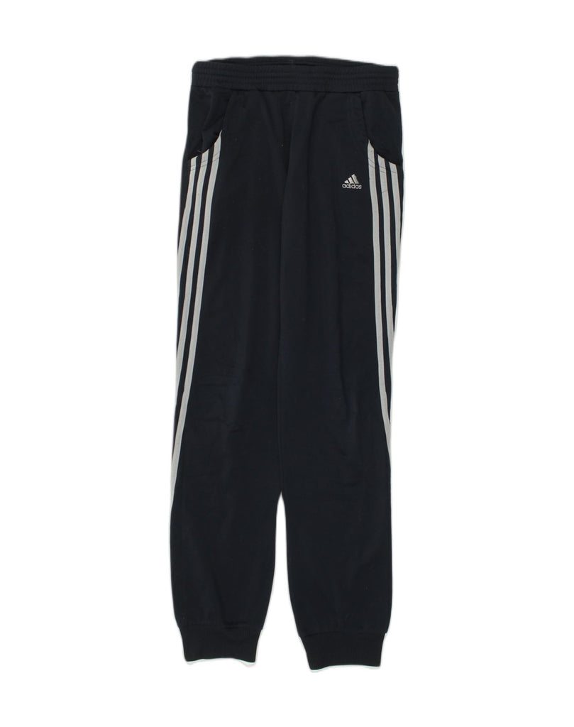 ADIDAS Boys Tracksuit Trousers 13-14 Years Navy Blue Polyester | Vintage Adidas | Thrift | Second-Hand Adidas | Used Clothing | Messina Hembry 