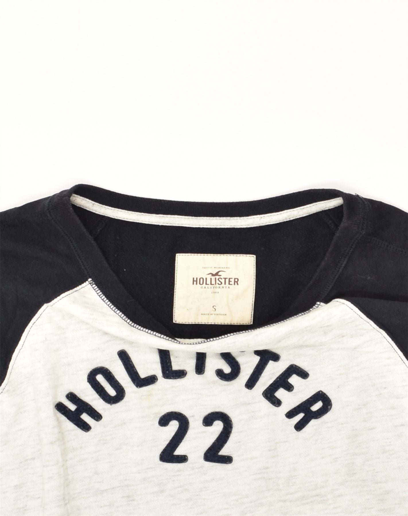 HOLLISTER Womens Top 3/4 Sleeve UK 12 Medium Green Striped Cotton, Vintage  & Second-Hand Clothing Online